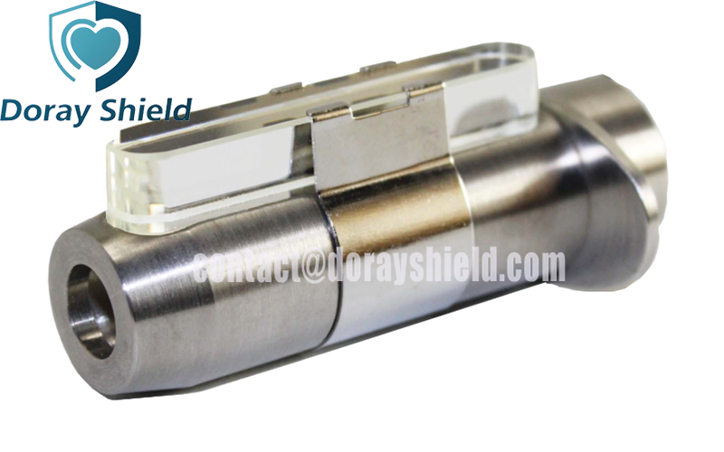 Thumbscrew Tungsten Syringe Shield