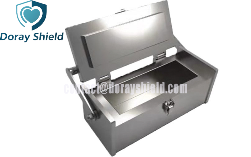 Radiation Shielded Syringe Carrier Box