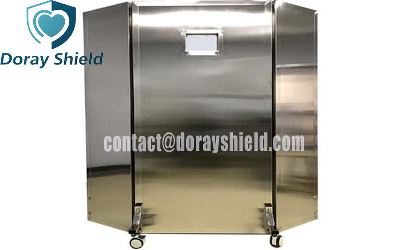 Mobile PET Lead Protection Barriers with Glass