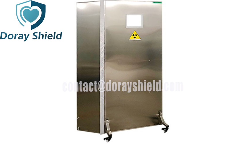 Mobile PET Lead Protection Barriers with Glass