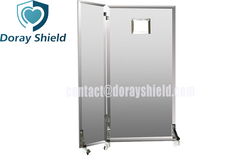 Mobile PET Lead Protection Barriers with Glass