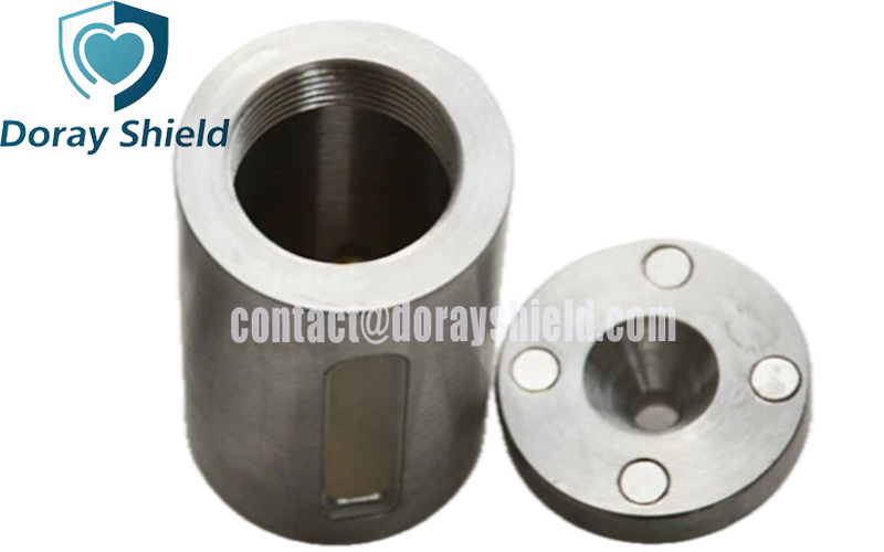 Tungsten Heavy Alloys Vial Shield With Cap 