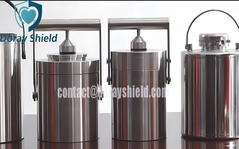 Tungsten Shielded Dispensing Container