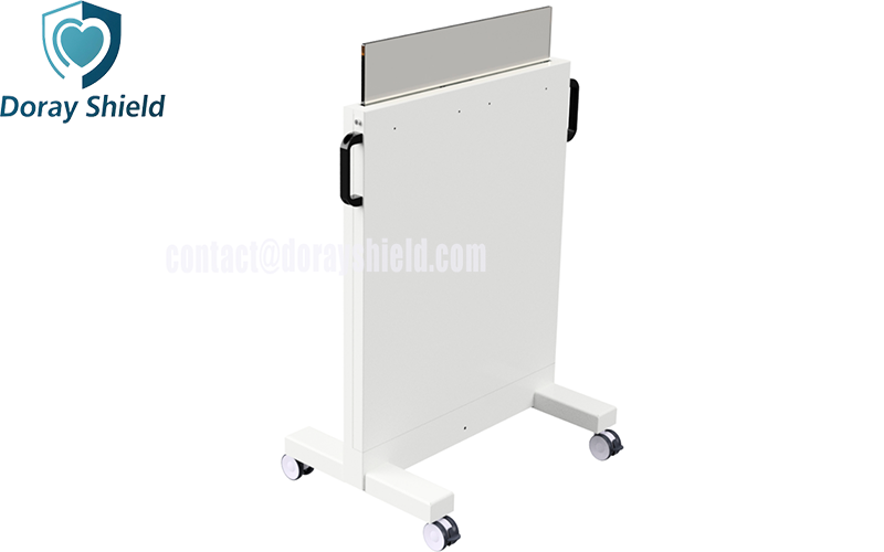 Adjustable Height X-ray Mobile Protective Shield