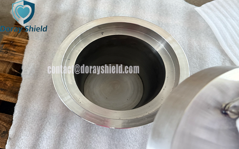 Shielded Stainless Steel Lead Waste Container